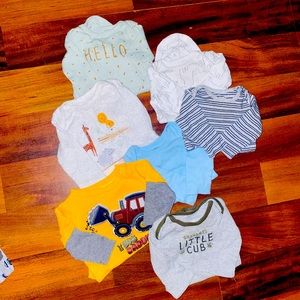 7 0-3 baby boy onesies